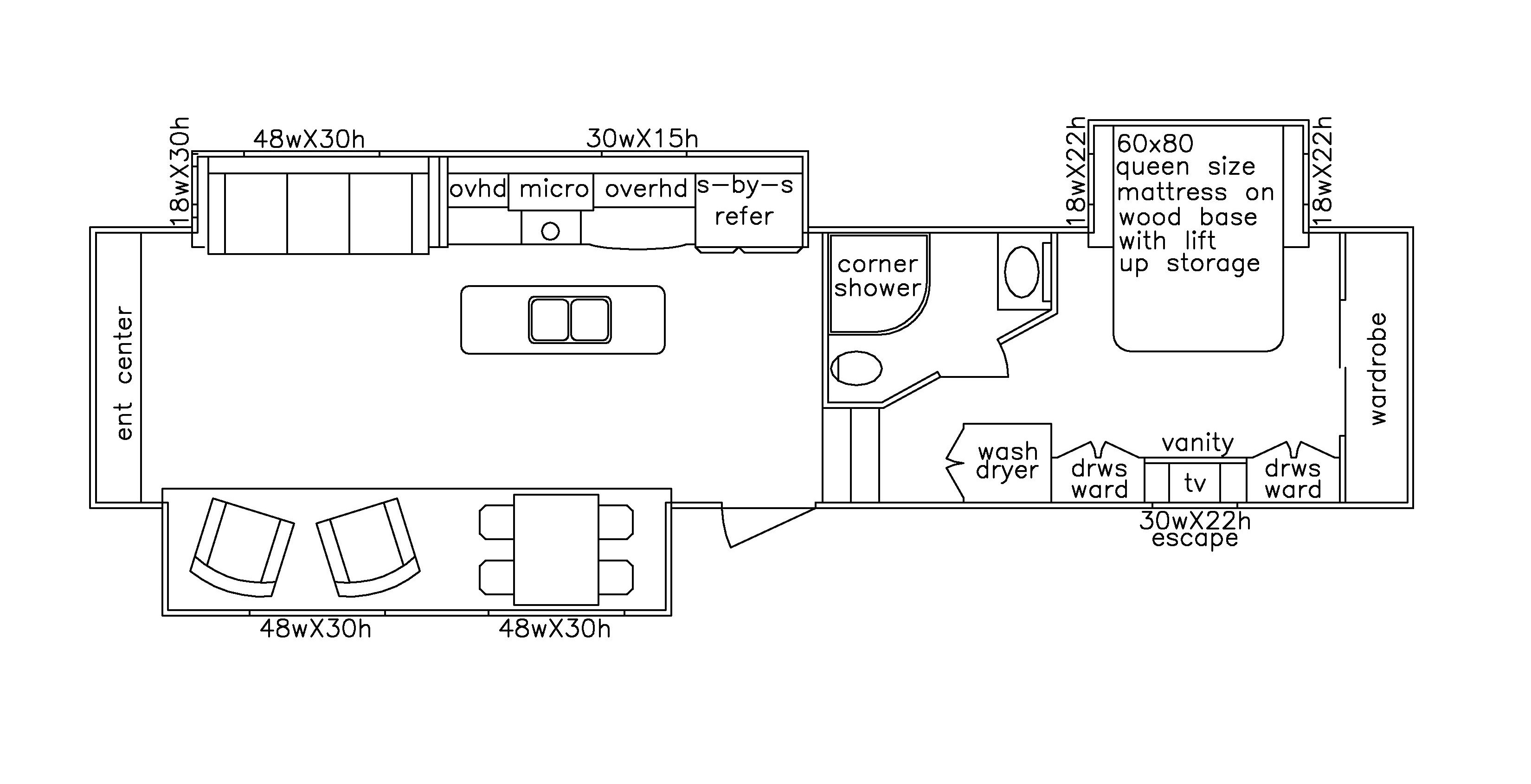 40' Plan- 5th Wheel #400-030 - SpaceCraft MFG