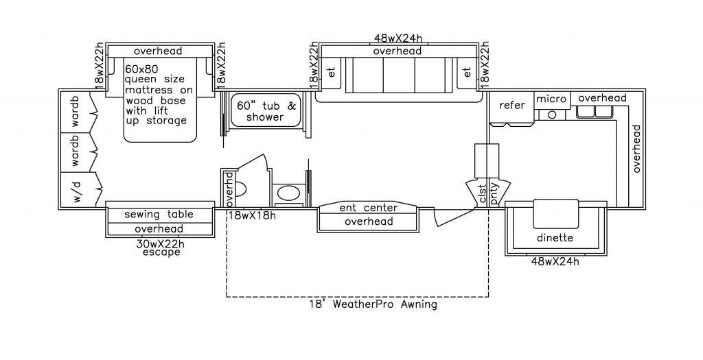 41.5' Plan- 5th Wheel #415-001 - SpaceCraft MFG