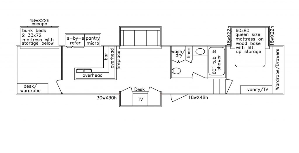 45.5' Plan- 5th Wheel #455-007 - SpaceCraft MFG