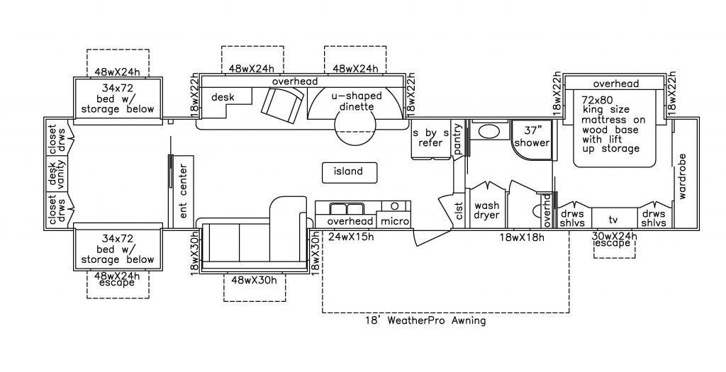 49' Plan- 5th Wheel #490-022 - SpaceCraft MFG